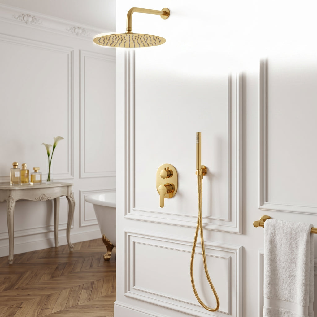 Colonne de douche encastrée ronde inox | Halo