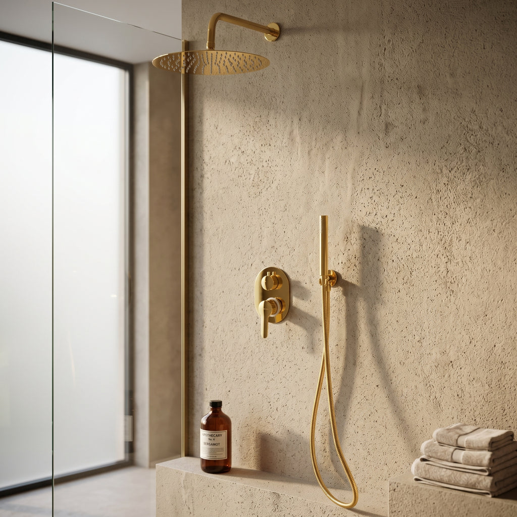 Colonne de douche encastrée ronde inox | Halo