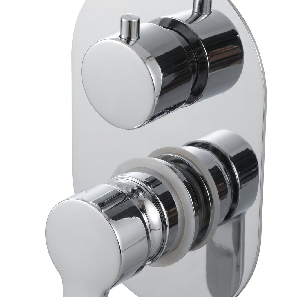 Colonne de douche encastrée ronde inox | Halo