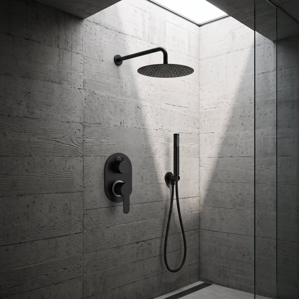 Colonne de douche encastrée ronde inox | Halo
