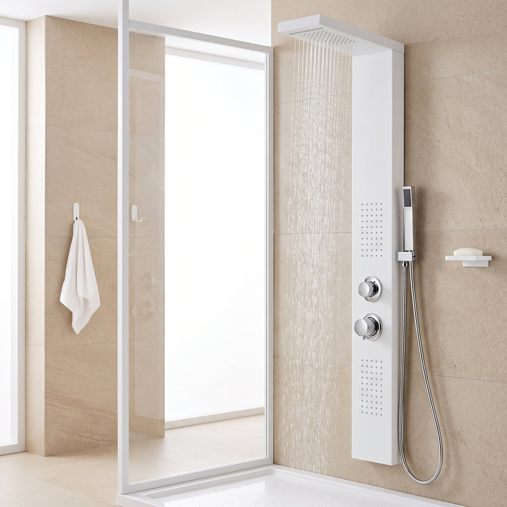 Colonne de douche hydromassante en aluminium | Cascora